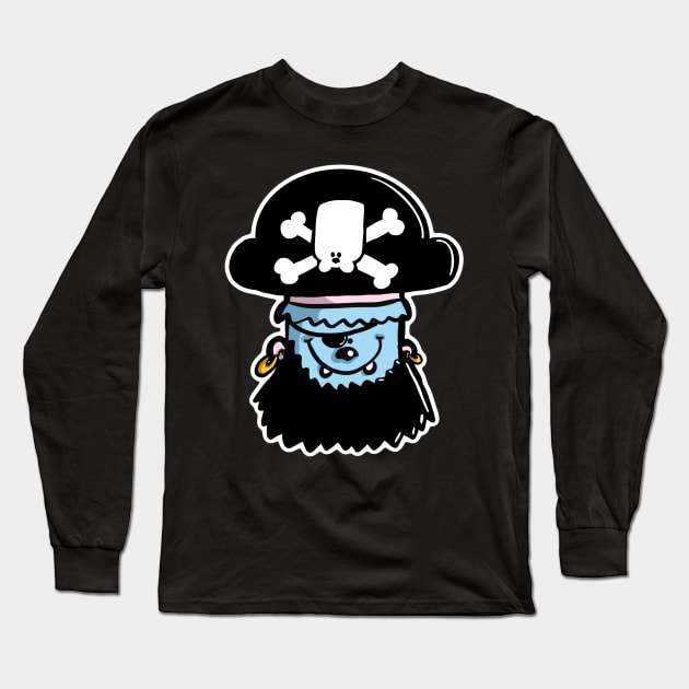 The Bald Yeti Pirate Long Sleeve T-Shirt by The Bald Yeti